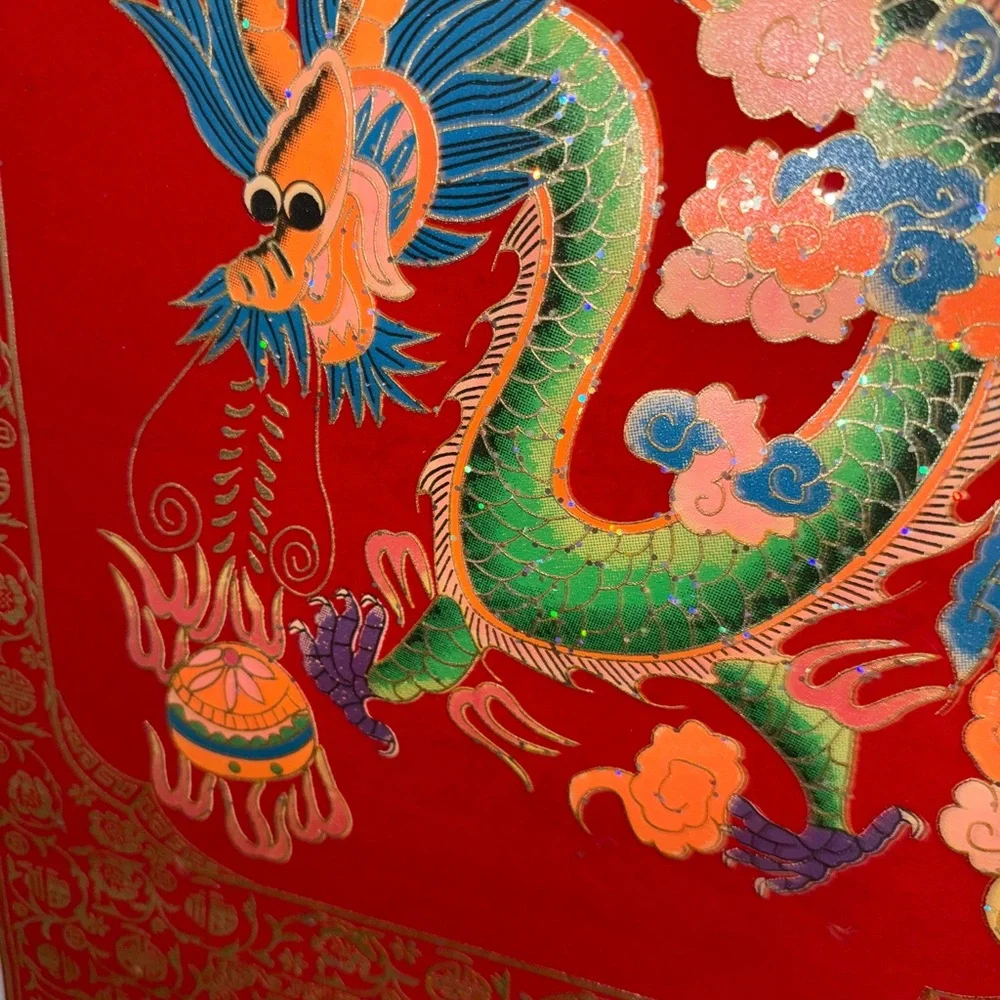 Asian scroll of a dragon